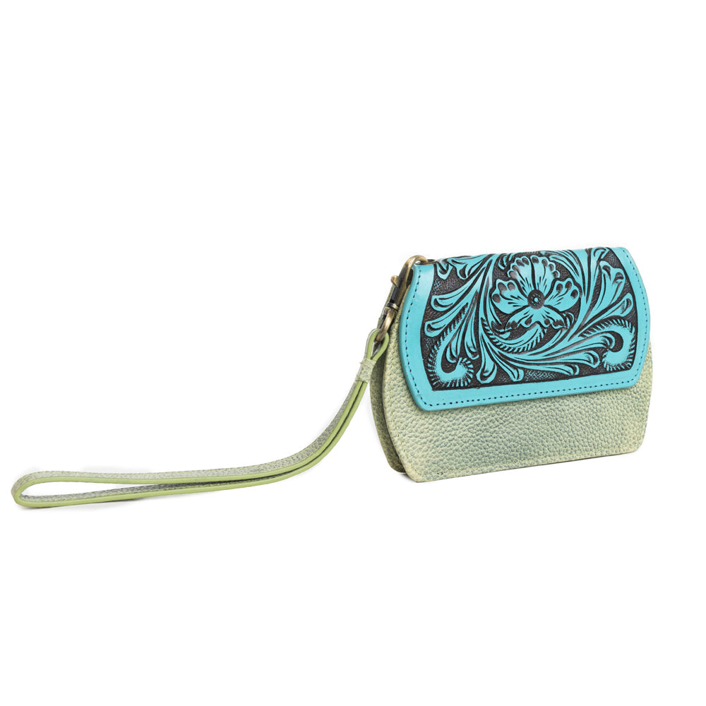 Canyon Bloom Wallet in Moss - Myra USA