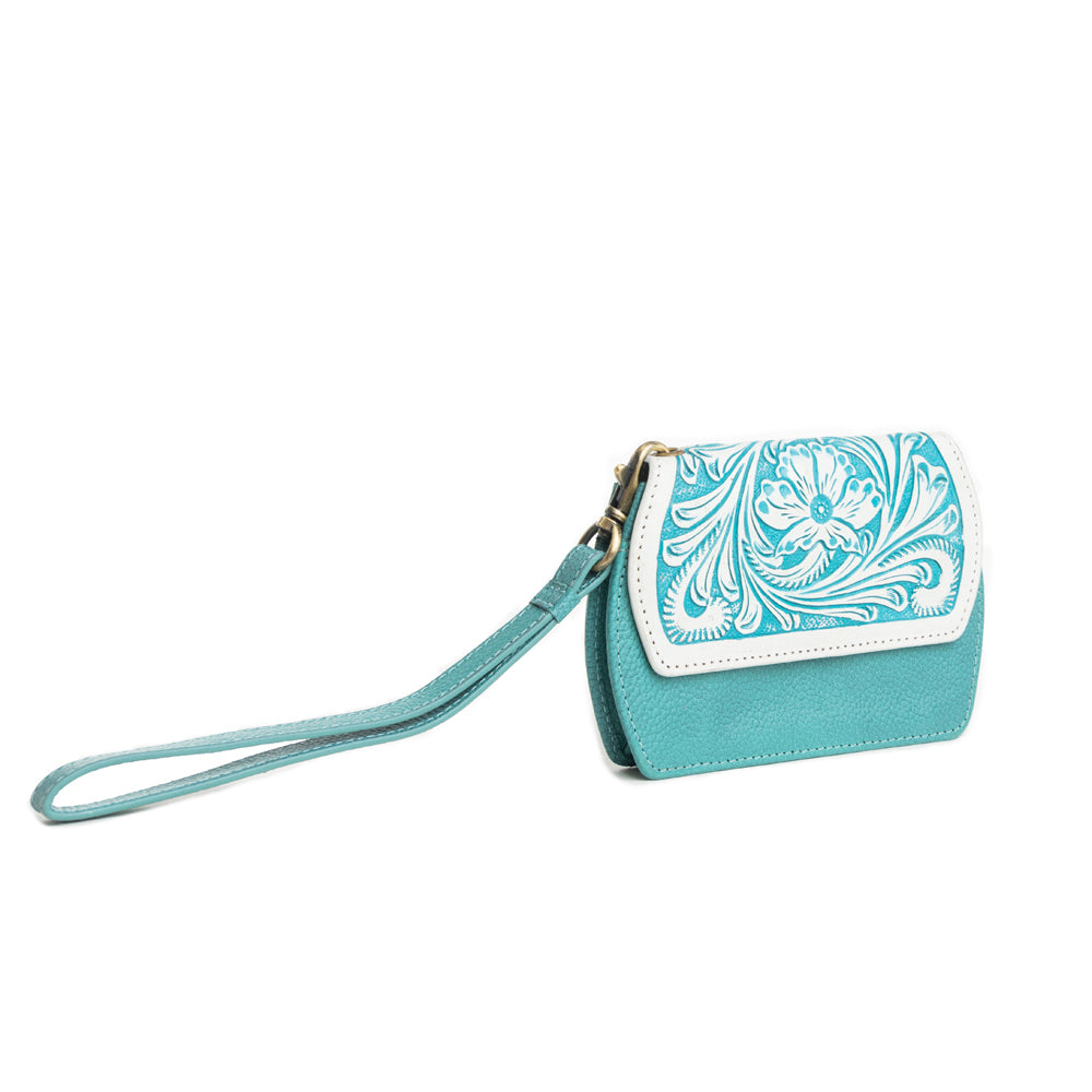 Canyon Bloom Wallet in Turquoise - Myra USA