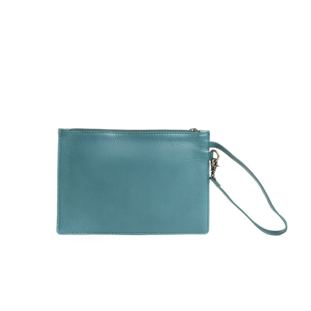 Canyon Colours Clutch Pouch in Teal - Myra USA