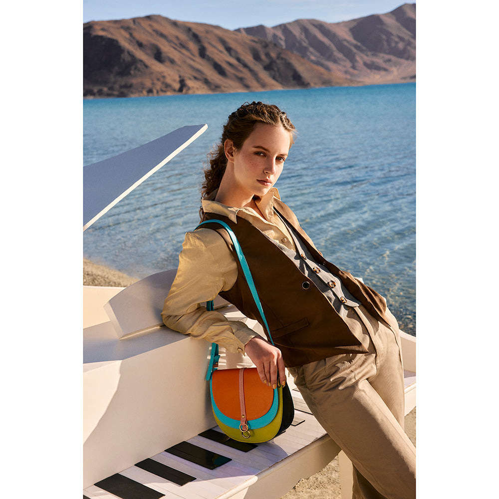 Color Point Half Moon Shoulder Bag - Myra USA