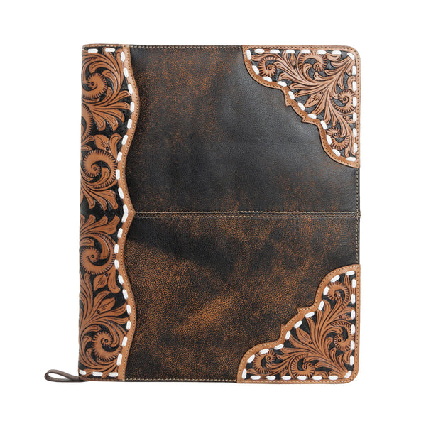 Quill & Scroll Leather Binder