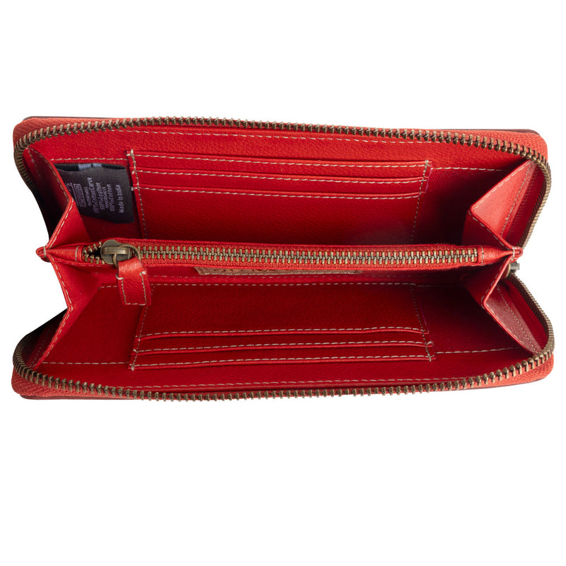 Sunset Valley Wallet in Crimson