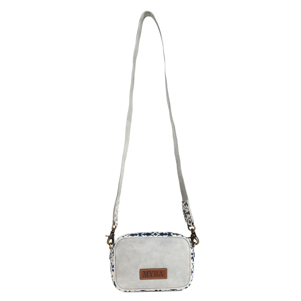 Tilla's Mine Trail Shoulder Bag in Blue & Gray - Myra USA