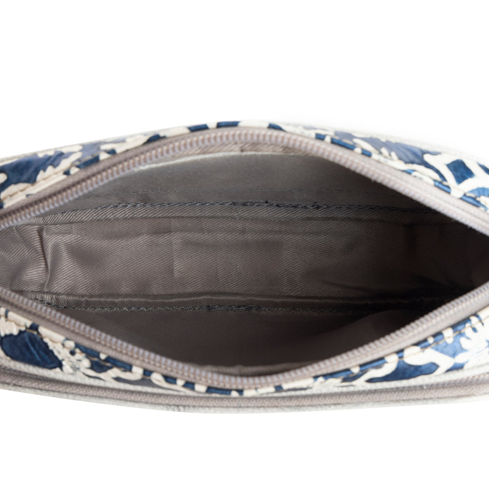 Tilla's Mine Trail Shoulder Bag in Blue & Gray - Myra USA