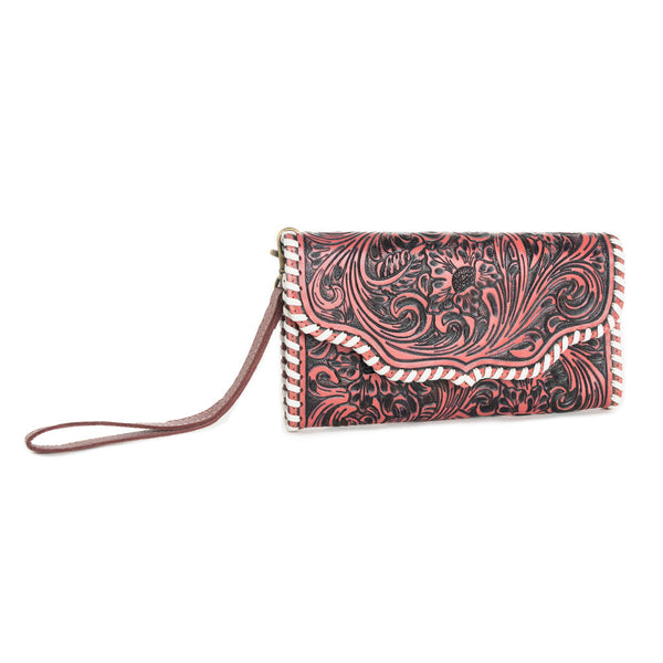 Desert Roses Wallet in Crimson In Pink - Myra USA