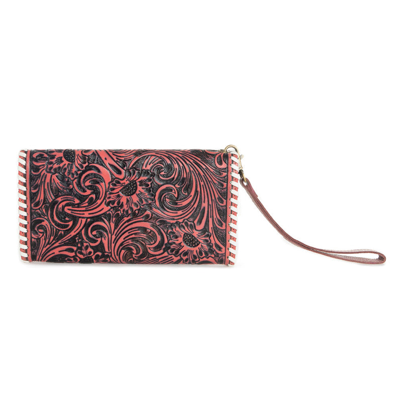 Desert Roses Wallet in Crimson In Pink