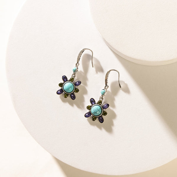 Calibri Trail Earrings In Blue - Myra USA