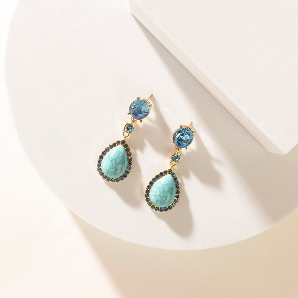 Prairie Sunstar Earrings In Sky blue - Myra USA