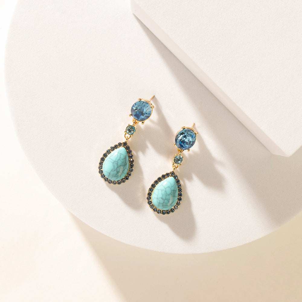 Prairie Sunstar Earrings In Sky blue - Myra USA
