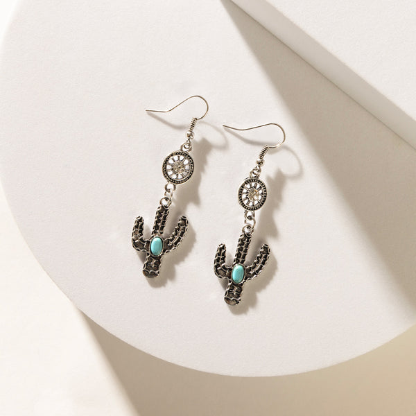 Saguaro Sentinels Earrings In Blue - Myra USA