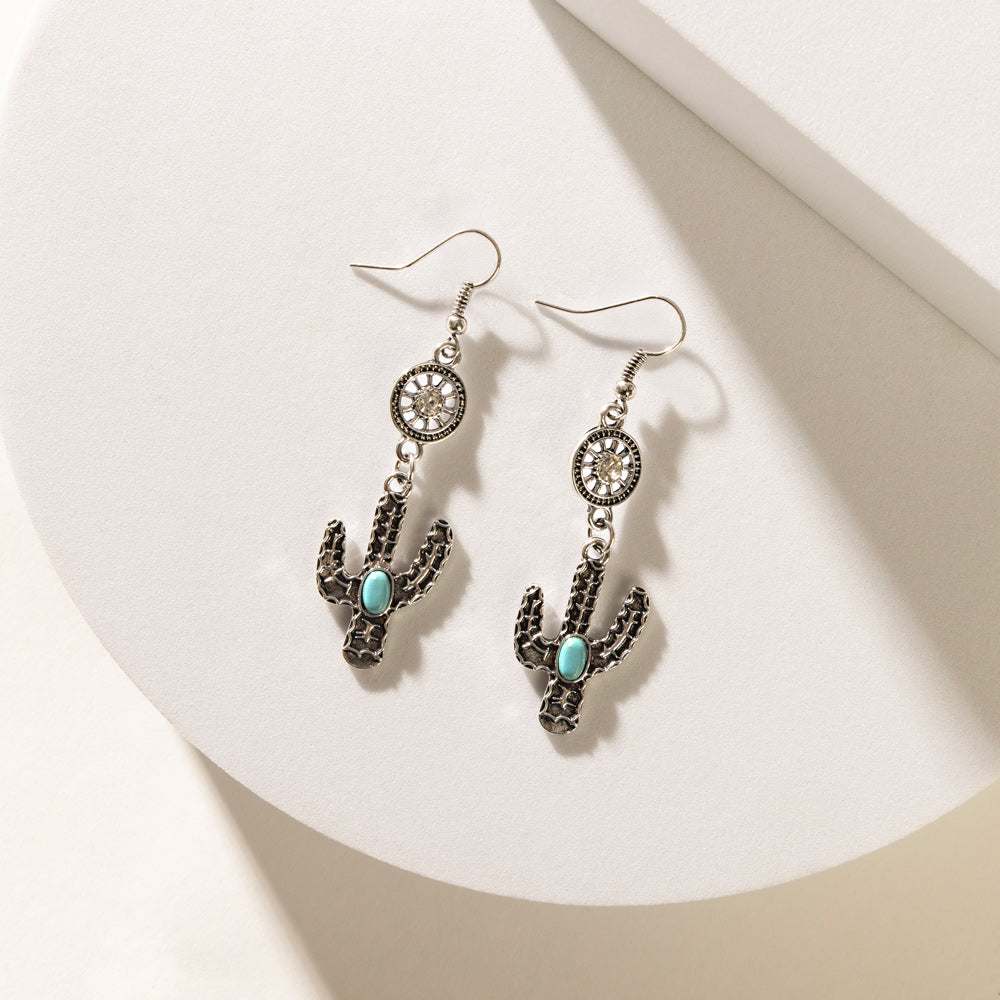 Saguaro Sentinels Earrings In Blue - Myra USA