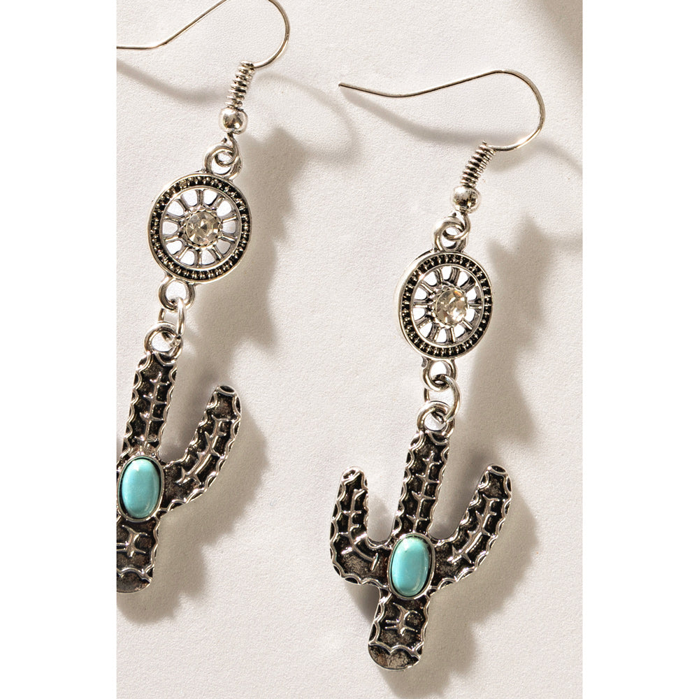 Saguaro Sentinels Earrings In Blue - Myra USA