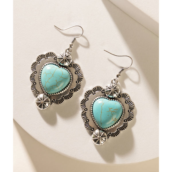 Cross My Heart Earrings In Blue - Myra USA