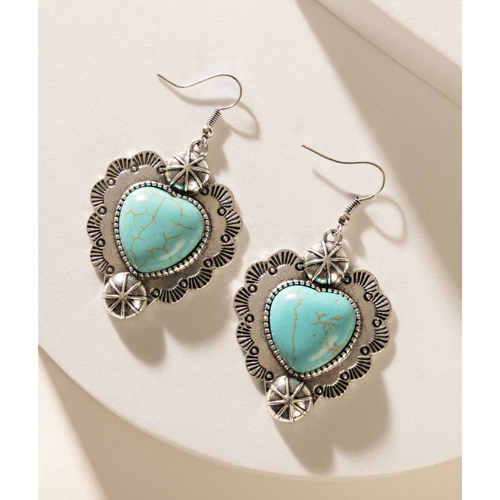Cross My Heart Earrings In Blue - Myra USA