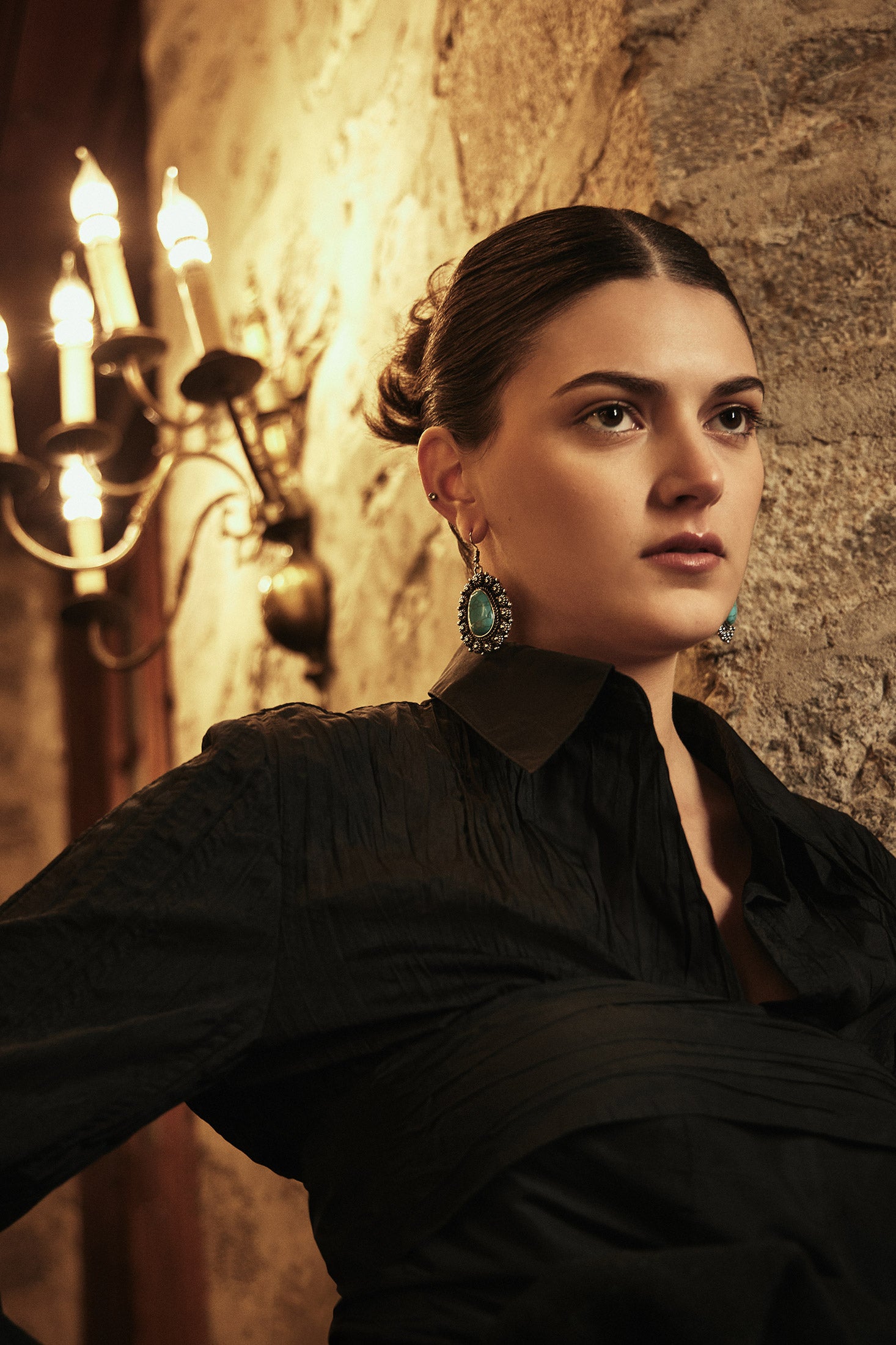 Lunare Light Earrings In Blue - Myra USA