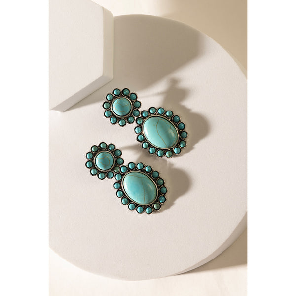 Windswept Mesa Earrings In Blue - Myra USA