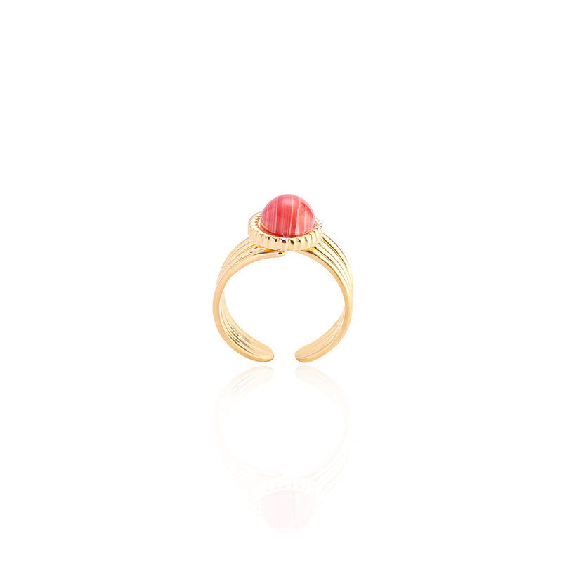 Eight Band Ring In Golden and Red