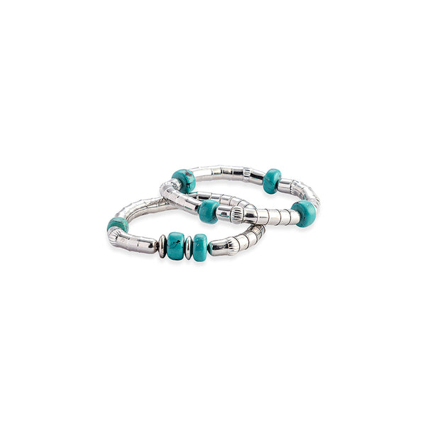 Silver Fire Bracelet In Blue - Myra USA