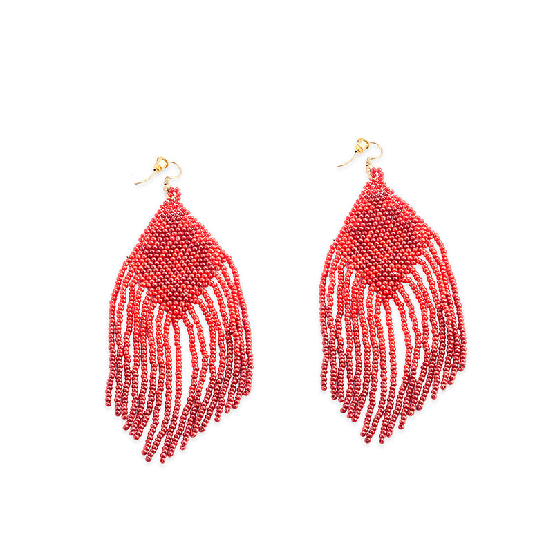 Draping Joy Beaded Earrings