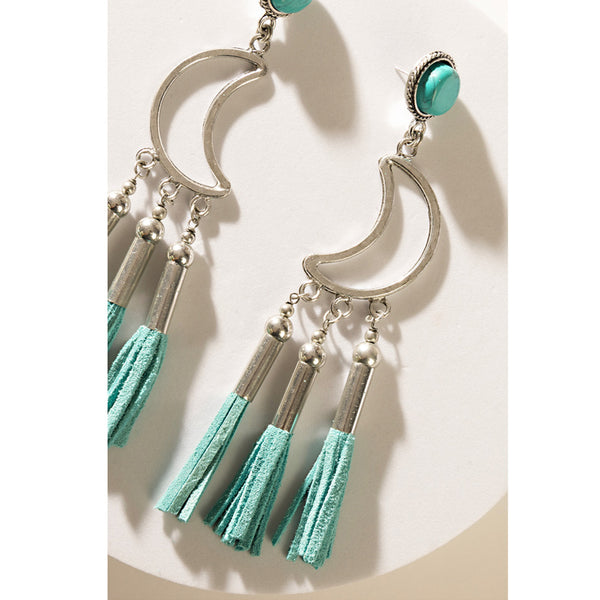 Radiant Moon Earrings In Blue - Myra USA