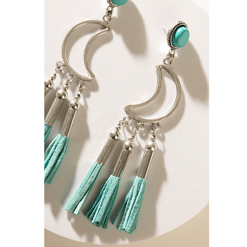 Radiant Moon Earrings In Blue - Myra USA