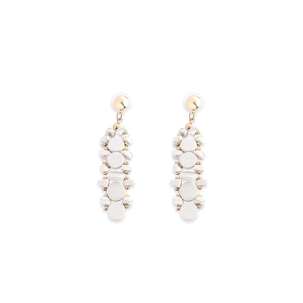 Seraphah Dimensional Earrings In White