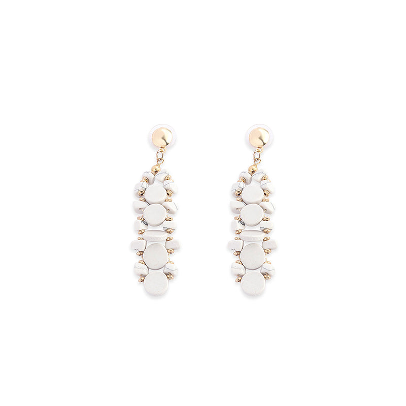 Seraphah Dimensional Earrings In White