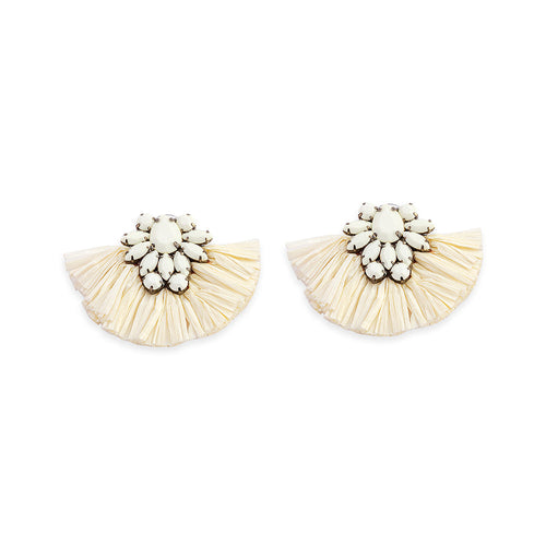 Cornflower Sky Earrings In White - Myra USA