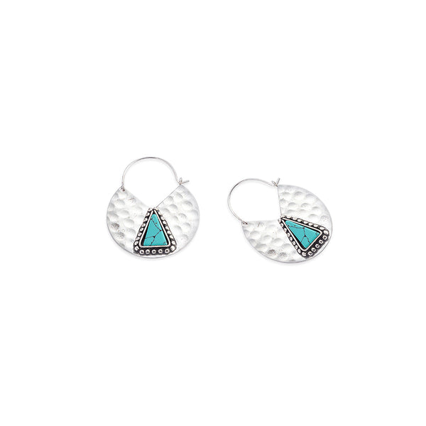 Trekant Charm Earrings In Blue - Myra USA