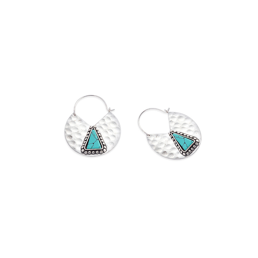 Trekant Charm Earrings In Blue - Myra USA