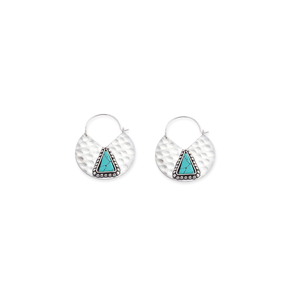 Trekant Charm Earrings In Blue - Myra USA