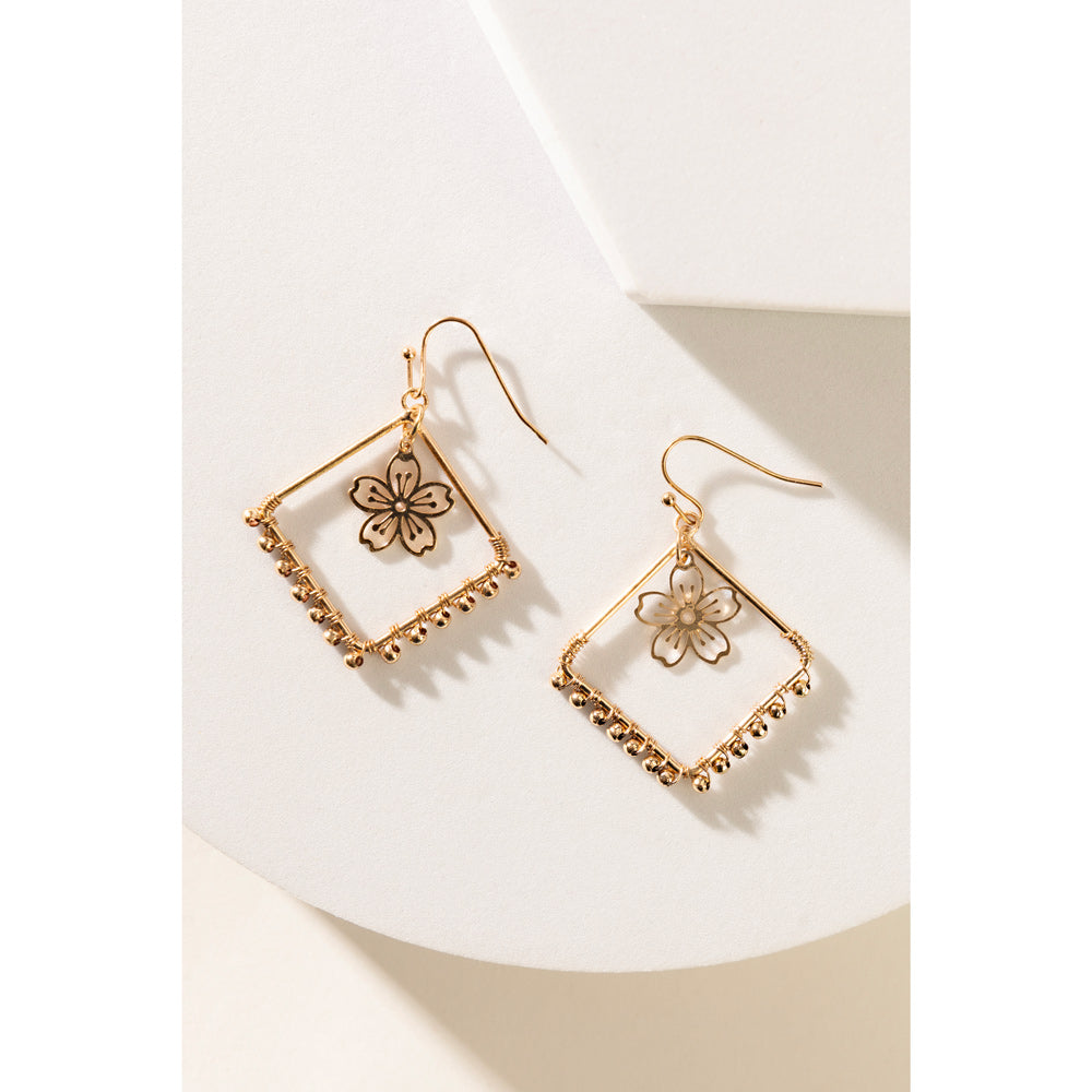 Flora Dainty Earrings In Gold