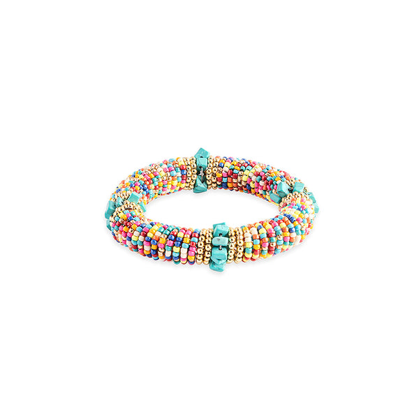 Great Valley Beaded Bracelet In Red and Blue - Myra USA