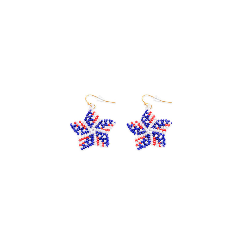 Stars n' Stars Beaded Earrings In Multicolor