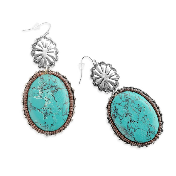 Conchos Midas Earrings In Blue