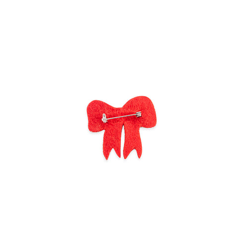 Lovely Bow Brooch In Red - Myra USA