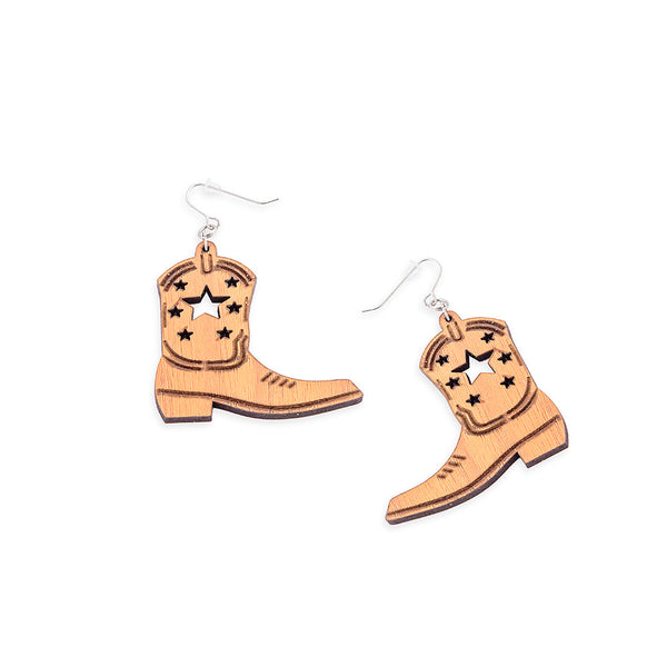 Skoot-a-boot Earrings In Brown - Myra USA