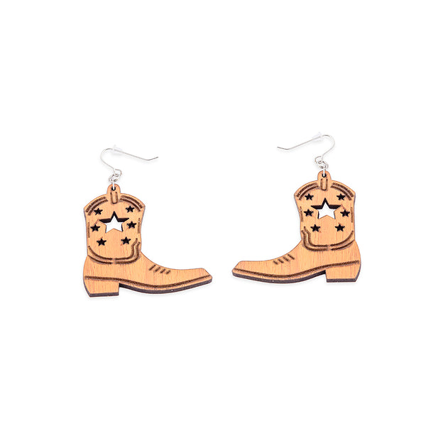 Skoot-a-boot Earrings In Brown - Myra USA