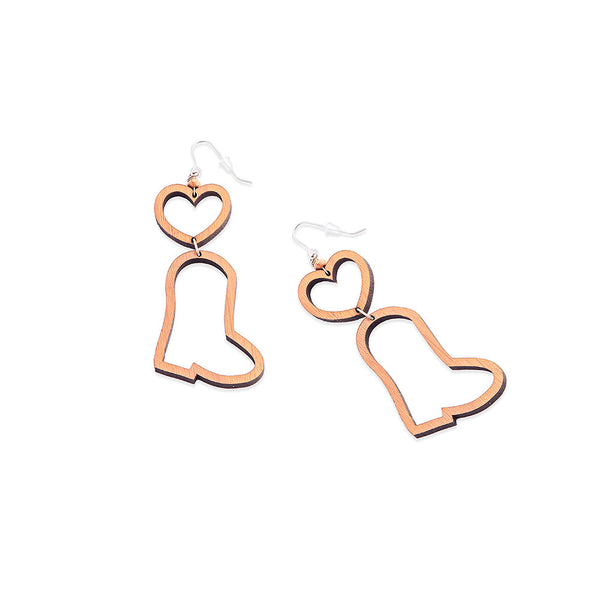 Love These Boots Earrings In Brown - Myra USA