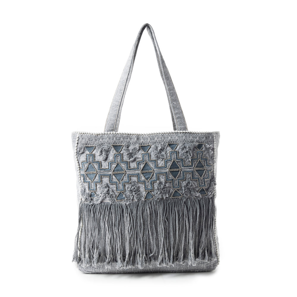 Smoky Mountain Fringe Tote Bag