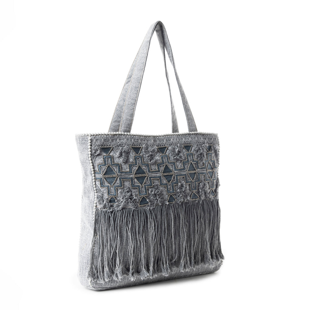 Smoky Mountain Fringe Tote Bag - Myra USA