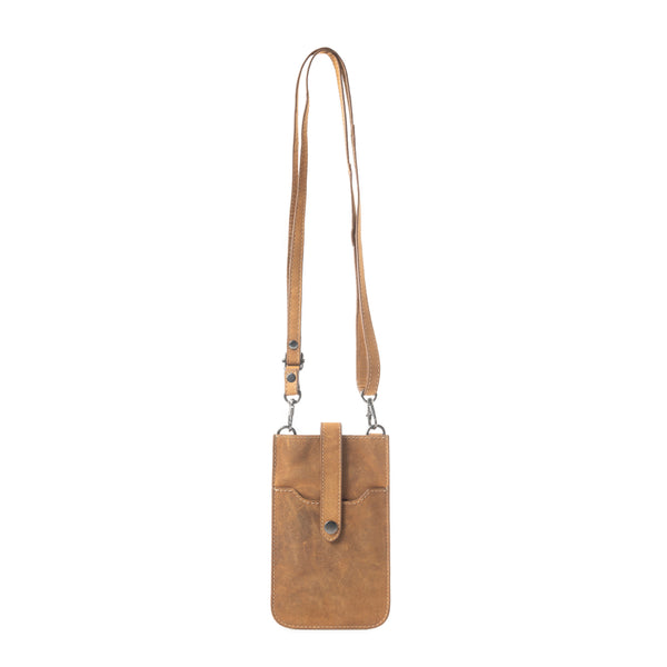 Golden Canyon Cell Phone Bag In Dark Brown