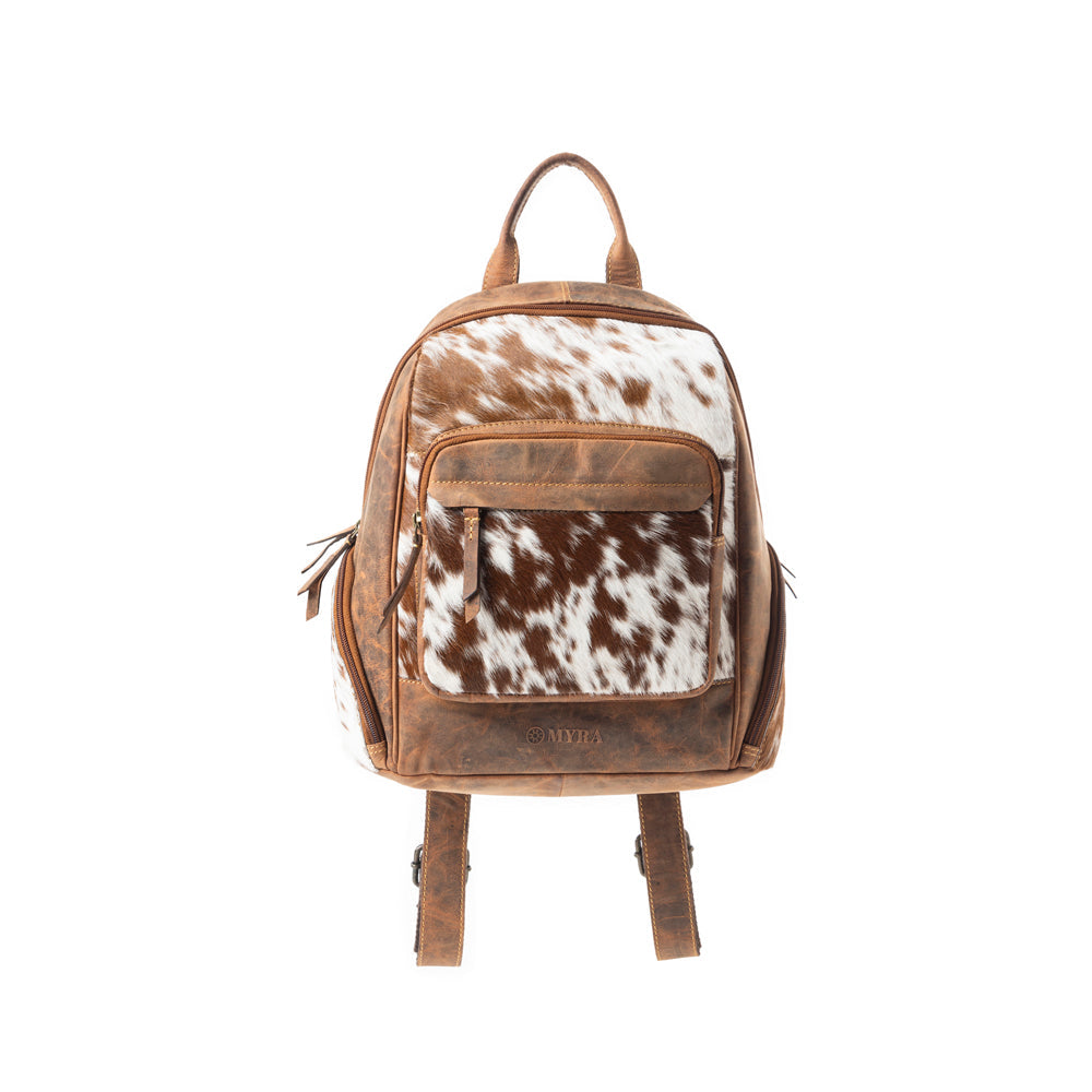 Mountain Range Backpack In Brown and White