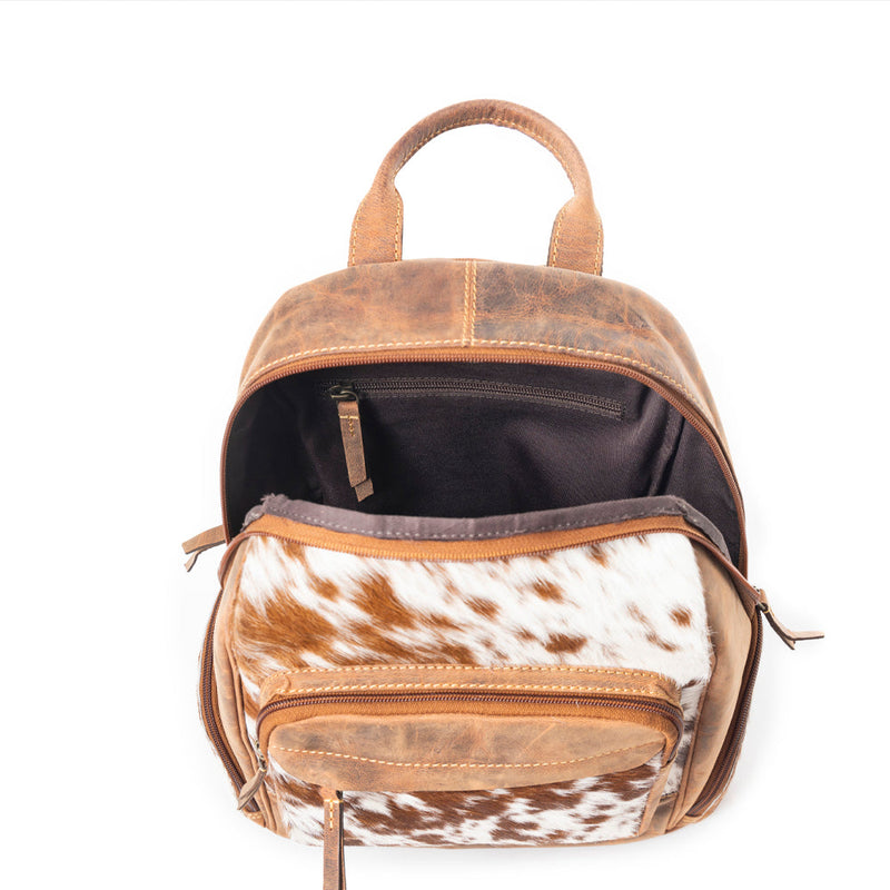 Mountain Range Backpack In Brown and White