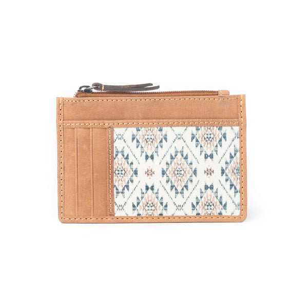 Desert Diamond Credit Card Holder In White and Brown