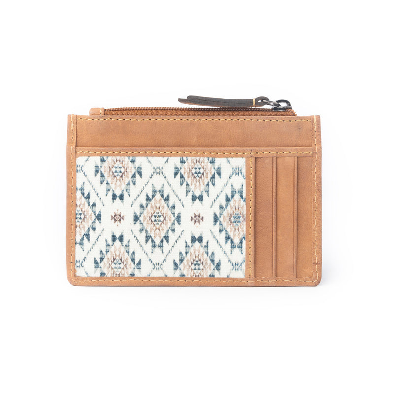 Desert Diamond Credit Card Holder In White and Brown