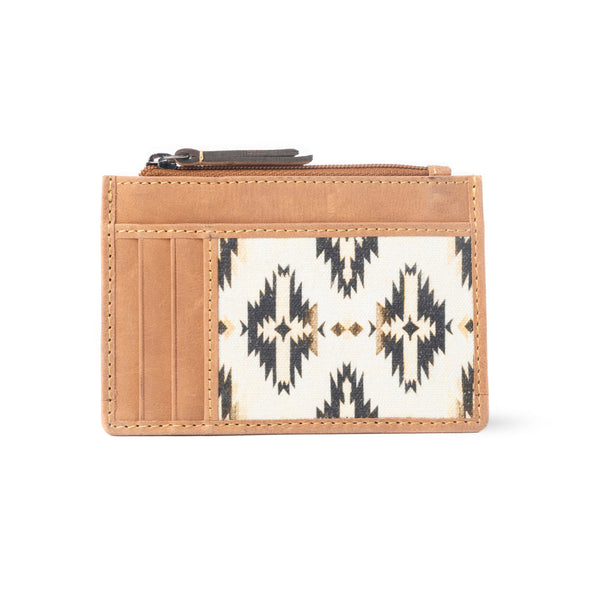 Desert Diamond Credit Card Holder In Brown and White