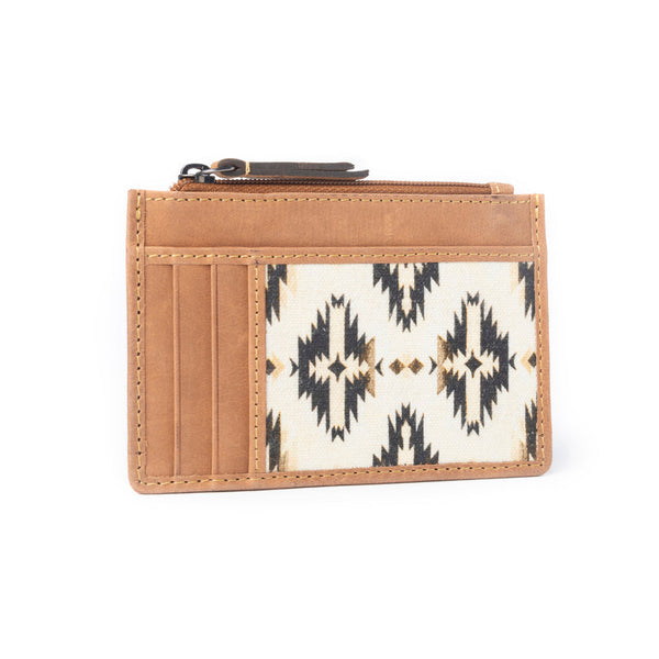 Desert Diamond Credit Card Holder In Brown and White