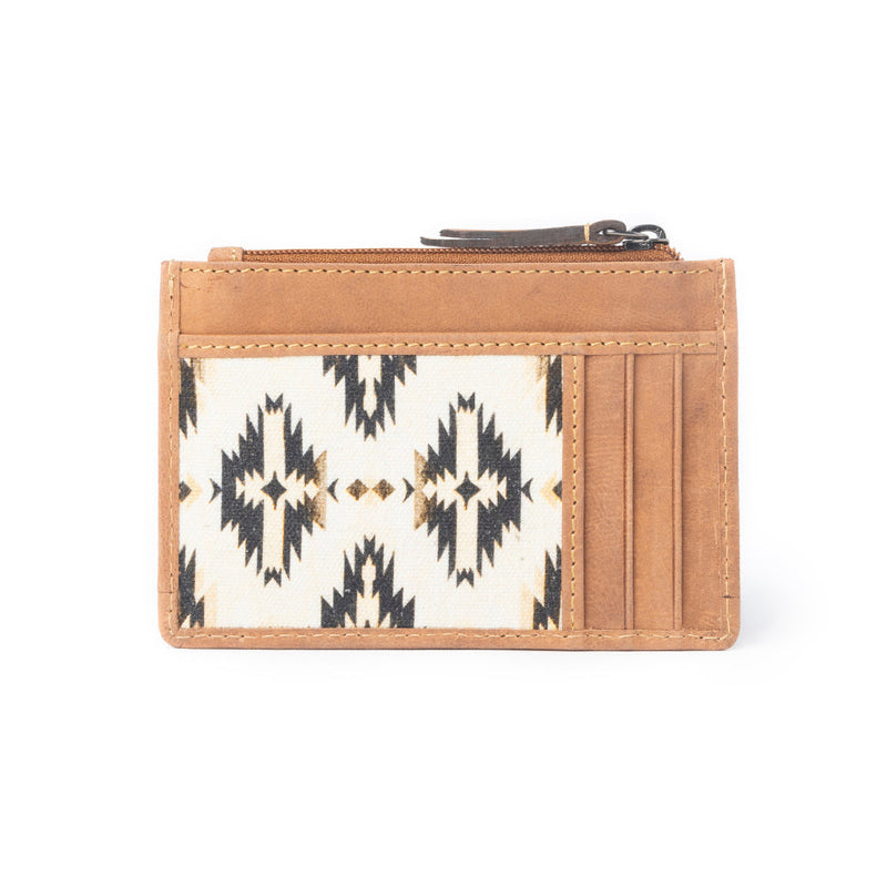 Desert Diamond Credit Card Holder In Brown and White