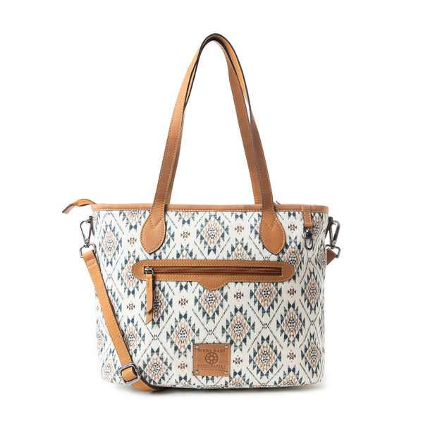 Desert Sky Star Tote Bag In Off White and Gray